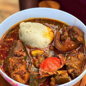 banku and okro soup